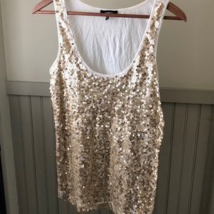 Express gold sequin tank top!